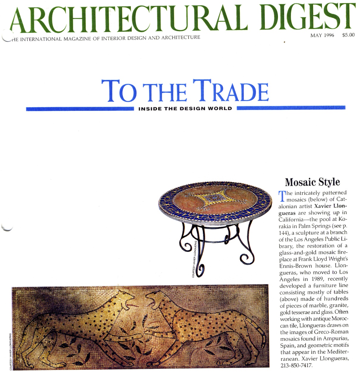 Architectural Digest 1996